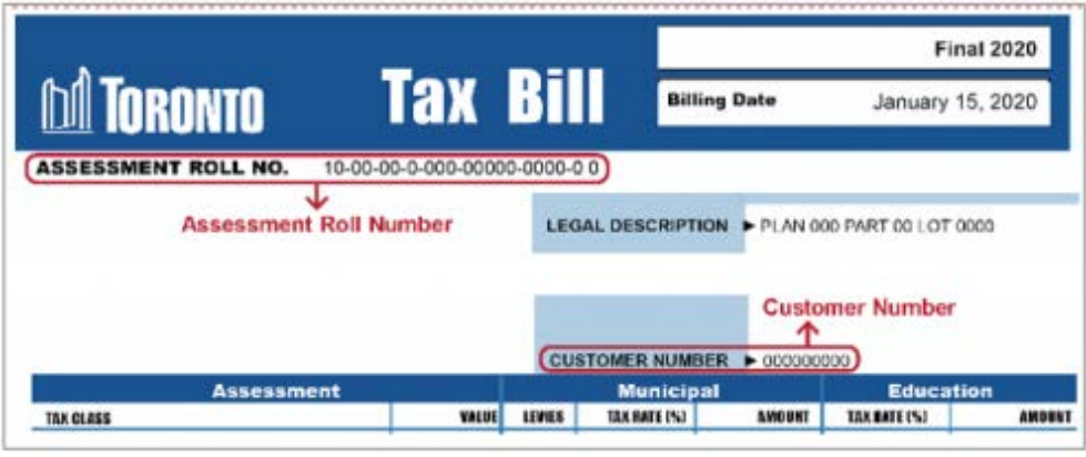 Toronto Tax Bill